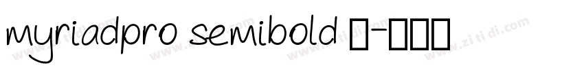 myriadpro semibold 半字体转换